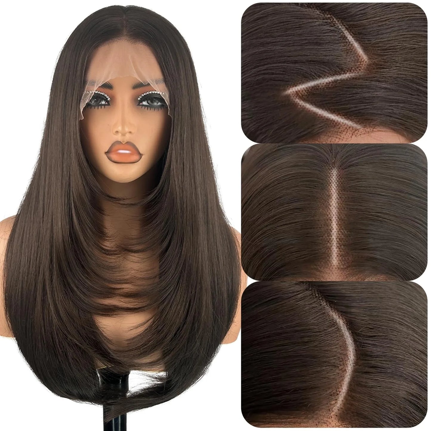 Light Pink Layered Straight Bob | Sophisticated 13x4 HD Transparent Lace Frontal | Elegant 12-Inch High-Temperature Fiber Wig | "Dignified" Natural Hairline Glueless Wig for Daily Wear & Cosplay Luxegan