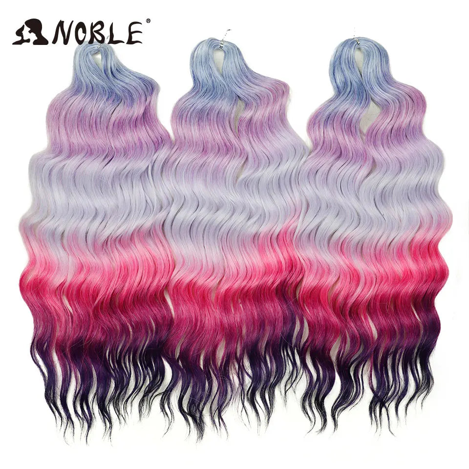 Synthetic Anna Curl Water Wave Crochet Braiding Hair – 24 Inch | 300g | 60 Strands | 88 Ombre & - view 61