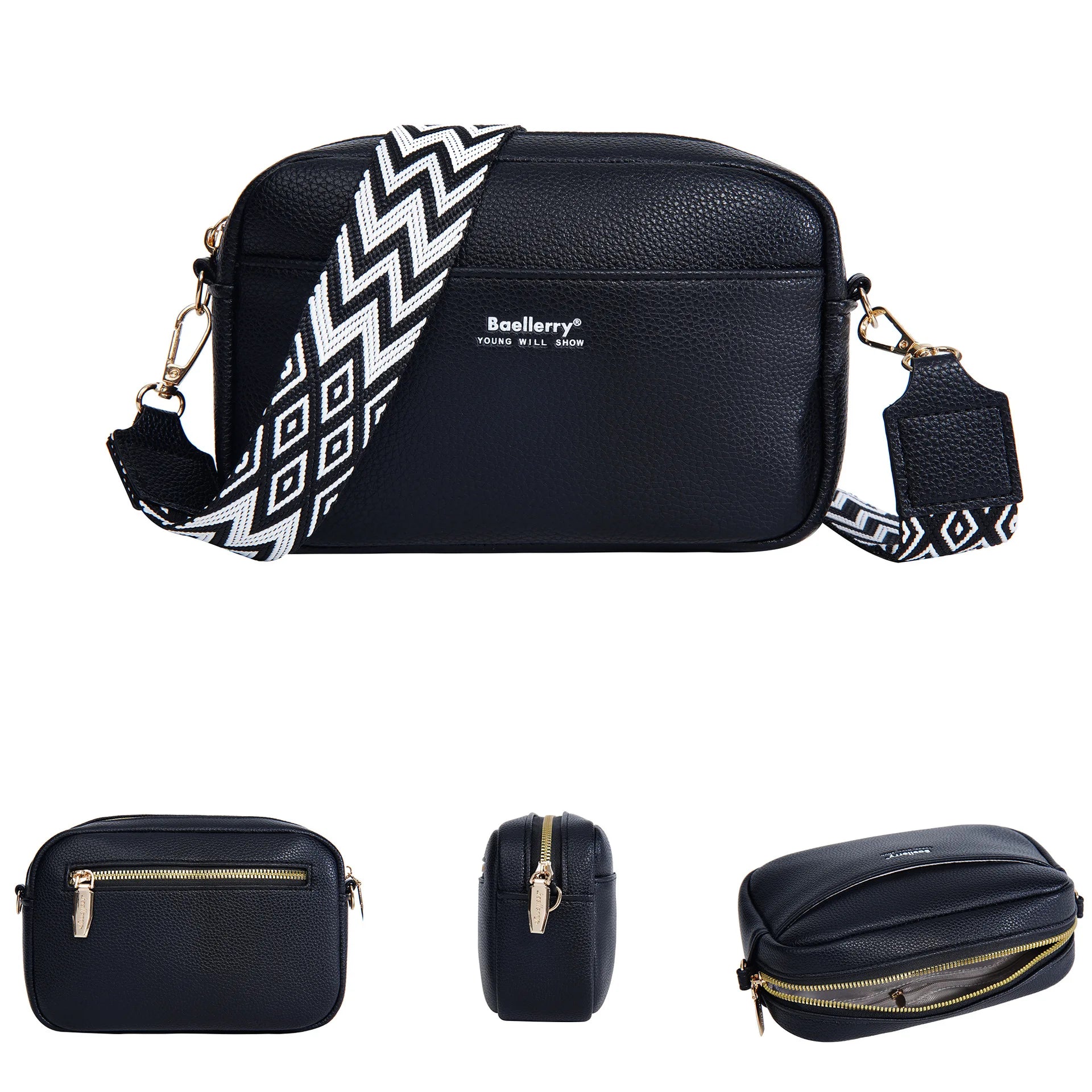 Multifunctional Large Capacity Mobile Phone Bag | Solid Color Small Square Crossbody Bag | Fashionable PU Leather Shoulder Purse | Casual Box-Style Ladies Handbag (Model N8927) Luxegan
