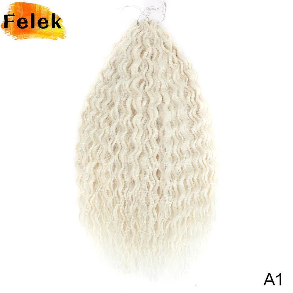 Ariel Curls Crochet Braiding Hair | Water Wave Synthetic Braid Extensions