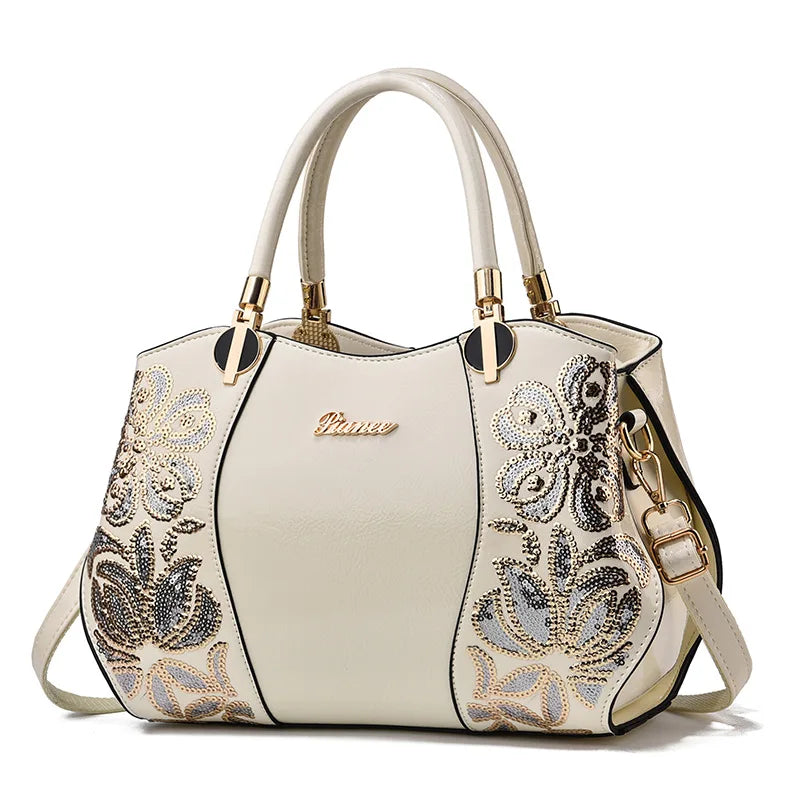 New Patent Leather Shiny Women’s Bag | Luxury Designer Atmospheric Handbag | High-Gloss Fashion Shoulder & Messenger Bag | Sophisticated Large Capacity Saffiano Satchel (Model 19NBY-124) Luxegan