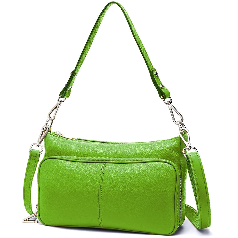 Women's Handbag 100% Genuine Leather Ladies Shoulder Crossbody Messenger Bag | Fashion Hobos Black High Quality Luxegan