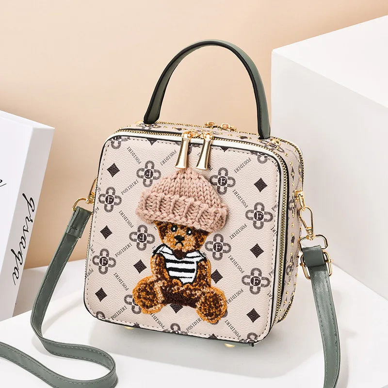 New Fashion Design Leather Women's Bag | Lady Commuter Small Square Bag & Hard Box Handbag Luxegan