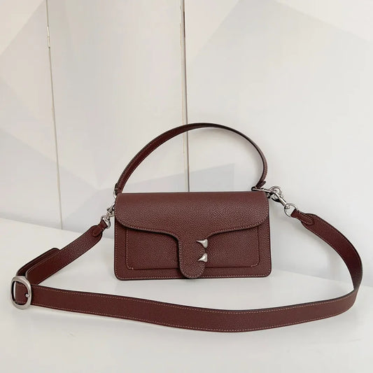 Luxury Brand Designer Shoulder Bag | Sophisticated "CH857" Silhouette | Stylish Y2K Baguette & Crossbody Handbag in 6 Colors | "Dignified" High-Performance Sheepskin Essential for Radiant Versatile Styling Luxegan