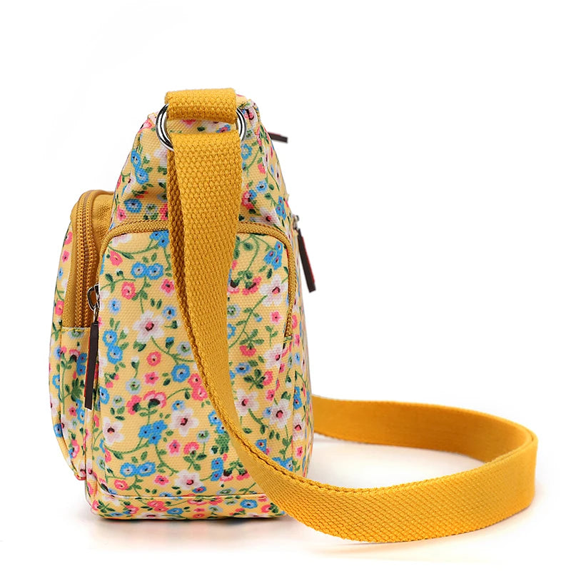 Nylon Shoulder Bag | Fashionable Small Square Bag & Waterproof Large Capacity Mommy Bag Luxegan