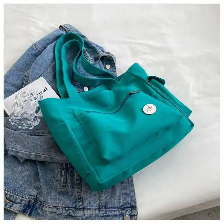 Soft Large Capacity Canvas Tote | Casual Student & Commuter Handbag  Luxegan