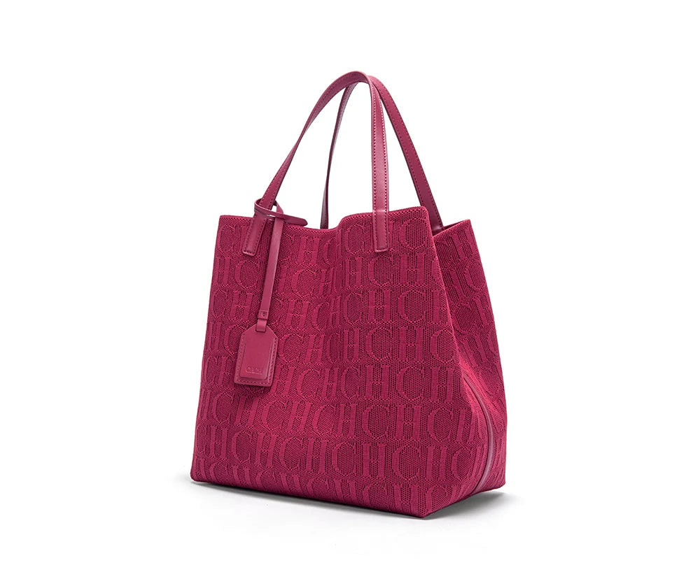 Cotton Classic Retro Tote | Luxury Brand Fur Decoration Large Capacity Bag Luxegan