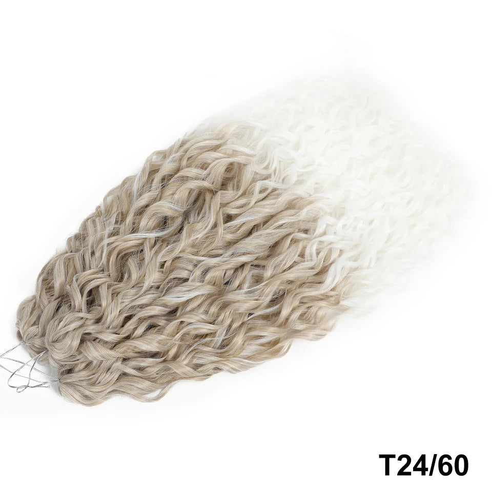 Jessica Curls Crochet Braiding Hair | Synthetic Water Wave Twist Hair 22 Inch | 53 Colors