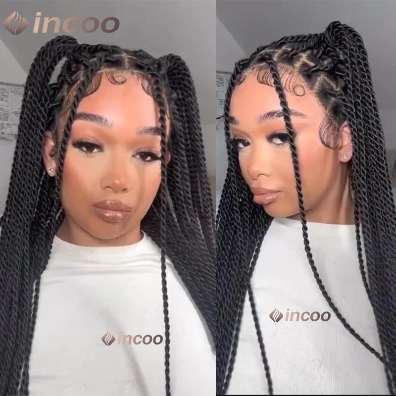 26-40 Inch Senegalese Twist Box Braid Wig | Full Lace | Faux Locs