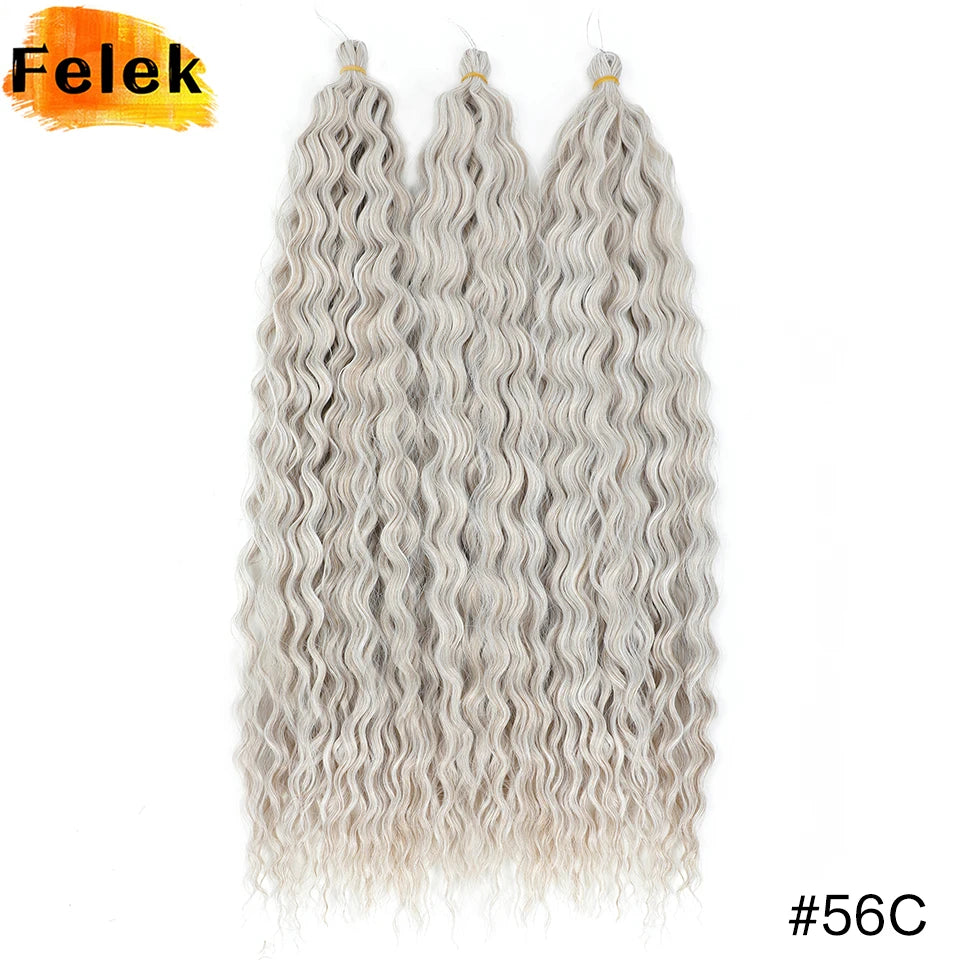 Ariel Curls Crochet Braiding Hair | Water Wave Synthetic Braid Extensions