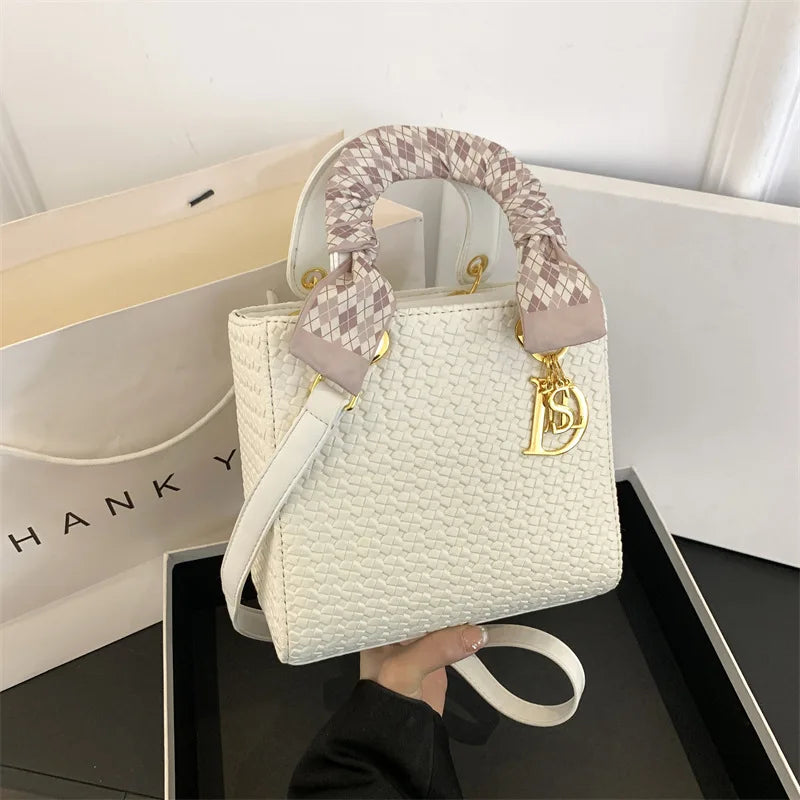 Woven Princess Handbag | Silk Scarf Satchel & Crossbody Luxegan