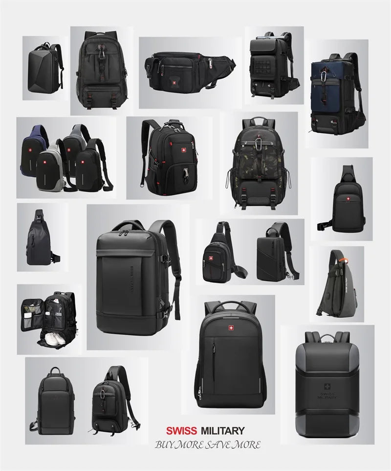 MILITARY Brand Anti-Theft Crossbody Chest Bag | New Men's Waterproof Shoulder Bag | Large Capacity Water-Repellent Travel Pack | Premium Oxford Unisex Flap Sling Bag with Multi-Pocket Interior Luxegan