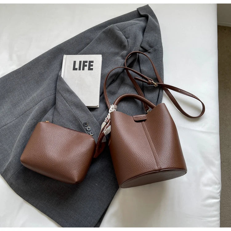Senior Sense Retro Color Small Bag | Women's New Crossbody Bag & Super Fire Bucket Bag Luxegan