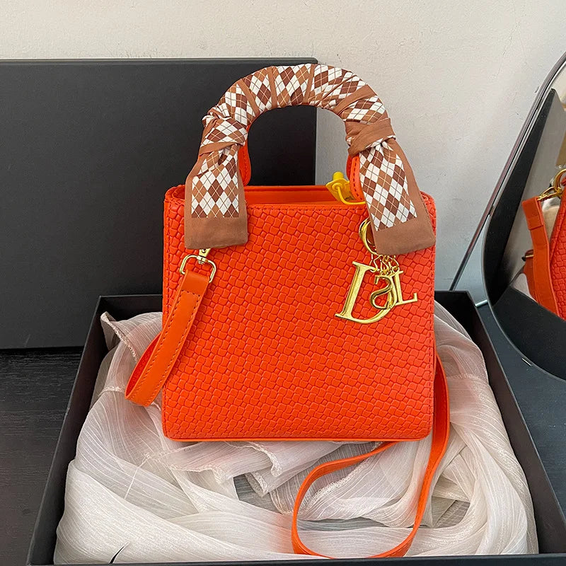 Woven Princess Handbag | Silk Scarf Satchel & Crossbody Luxegan