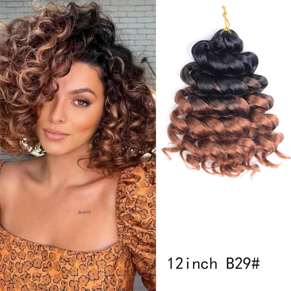 12-Inch Italian Curls Crochet Braiding Hair – Loose Wave | Pre-Stretched | 68 Colors | 75g & 100g - view 20
