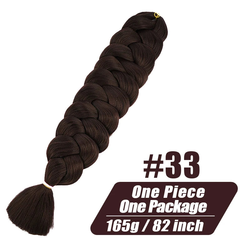 82-Inch XP Crochet Jumbo Braiding Hair – Pre-Stretched Kanekalon | Kinky Straight | 30 Colors | 1 - view 5