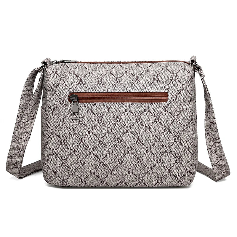 Old Style Women’s One-Shoulder Wallet & Handbag | High-Quality PVC Crossbody Bag | Casual Multi-Pocket Satchel with Vintage Letter Print Luxegan