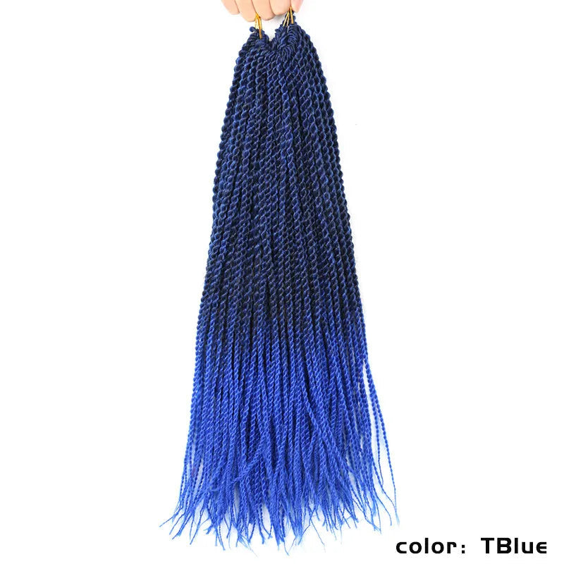 Full Star Senegalese Twist Crochet Braids | 30 Strands/Pack | Ombre Colors Luxegan