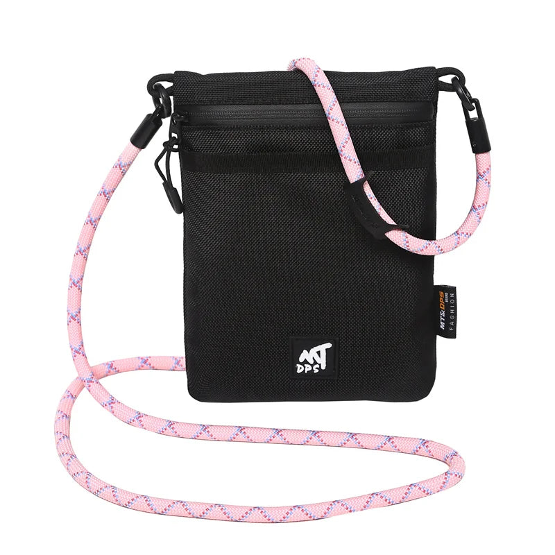 Original Design Nylon Cloth Messenger Bag | New Portable Mobile Phone Bag | Unisex Simple Shoulder Satchel with String Closure Luxegan
