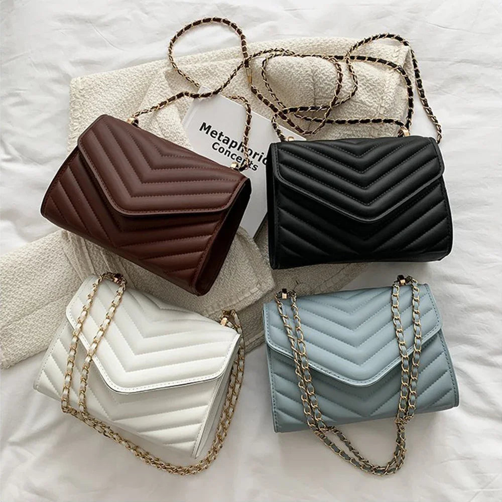 Women's One Shoulder Fashion Retro Small Square Bag | Crossbody Handbag Minimalist Style Women's Chain Bag Suitable for Travel Luxegan