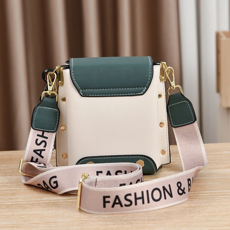 Mini Studded Decor Crossbody Bag | Argyle Embroidery Mobile Phone Purse & Trendy Chain Handbag for Women Luxegan