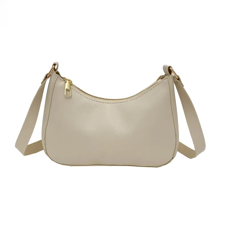 Retro Forearm Bag for Women | PU Leather Bow Handbag & Baguette Shoulder Bag (Western Style Underarm Bag, Casual Tote) Luxegan