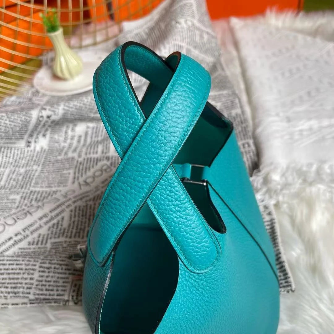 Genuine Leather Solid Casual Tote | Soft Hand-stitched Bucket Commuter Handbag Luxegan