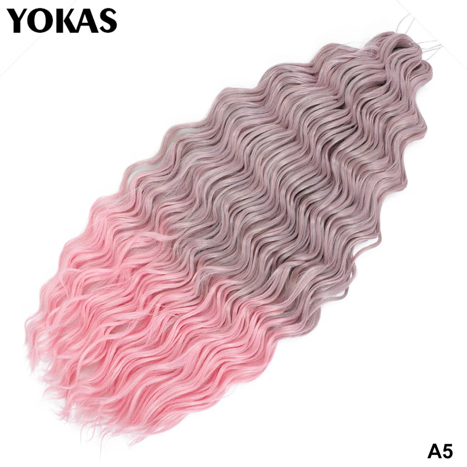 24 Inch Synthetic Anna Curl Crochet Hair | Pre-Looped Deep Wave