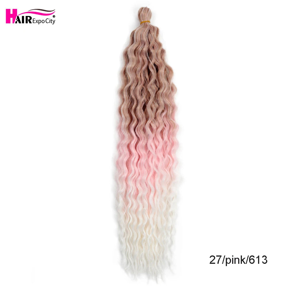 22 Inch Water Wave Twist Crochet Hair | Braiding Extensions