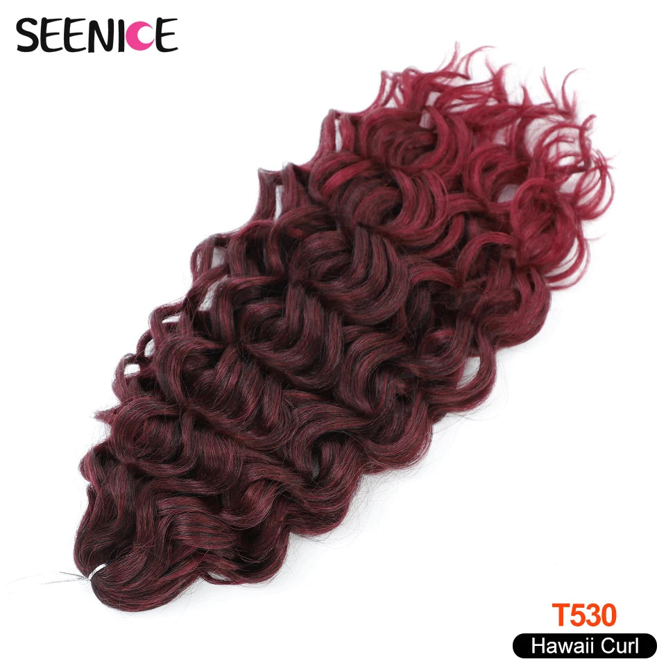 Afro Curls Deep Wavy Twist Crochet Hair Extensions – Ombre Synthetic Braiding Hair for Women - view 7