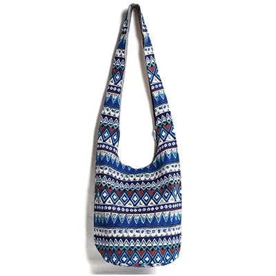 Boho Ethnic Bucket Bag | Casual Striped Crossbody Shoulder Bag Luxegan