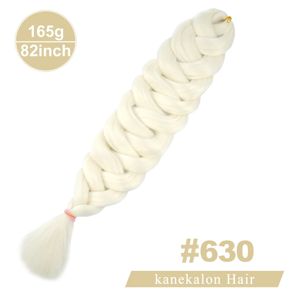 82-Inch XP Crochet Jumbo Braiding Hair – Pre-Stretched Kanekalon | Kinky Straight | 30 Colors | 1 & 3 Pcs