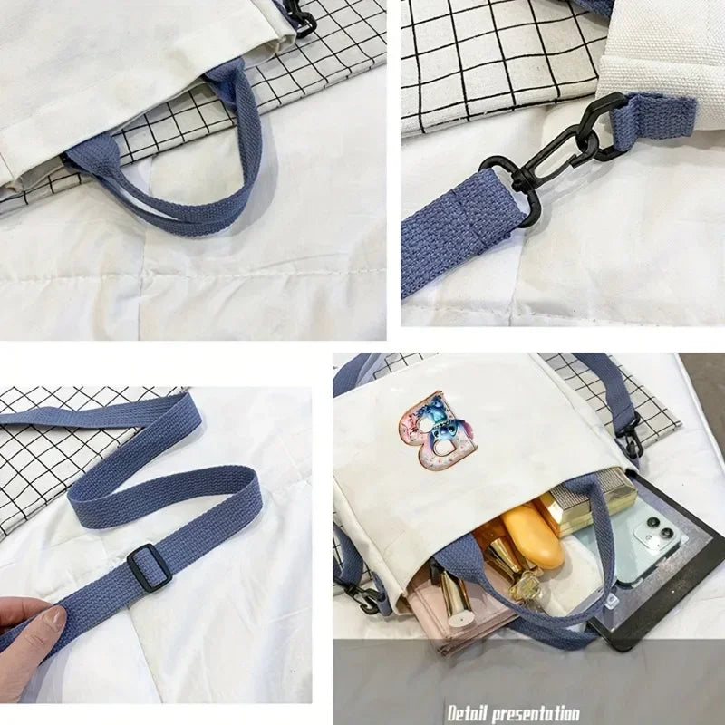 Kawaii Snoopy Cartoon Canvas Bag | Crossbody School Bookbag for Students Luxegan
