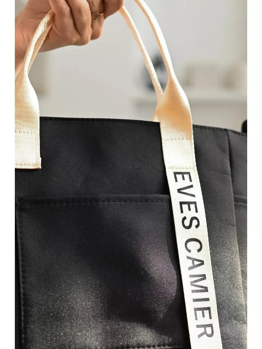 Nylon Letter Casual Tote | Hard Waterproof Large Capacity Messenger Bag Luxegan