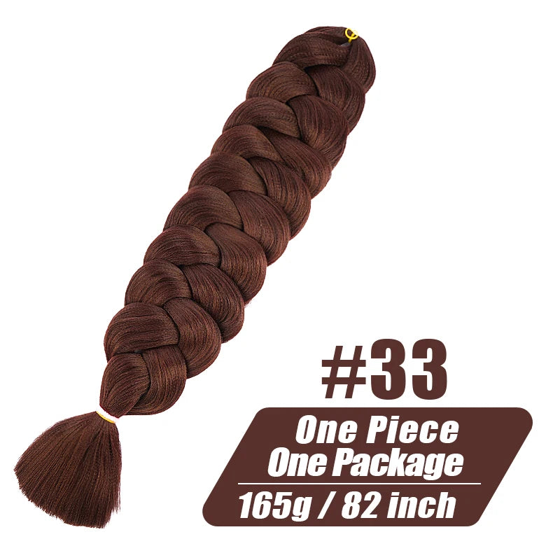82 Inch Pre-Stretched Kanekalon Jumbo Braiding Hair – Crochet Braid Extensions for Black Women Luxegan