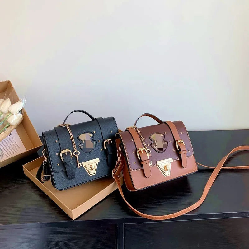 Magic Academy Style Cambridge Bag | Handheld British Postman Crossbody | Vintage Baguette Shoulder Bag with Scholarly Charm Luxegan