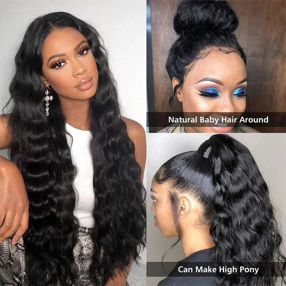 12A Grade Peruvian Body Wave Virgin Human Hair Bundles | 100% Unprocessed Raw Human Hair Weaving | Premium Sew-In Extension Wefts (Up to 30 Inches, Natural Black) Luxegan