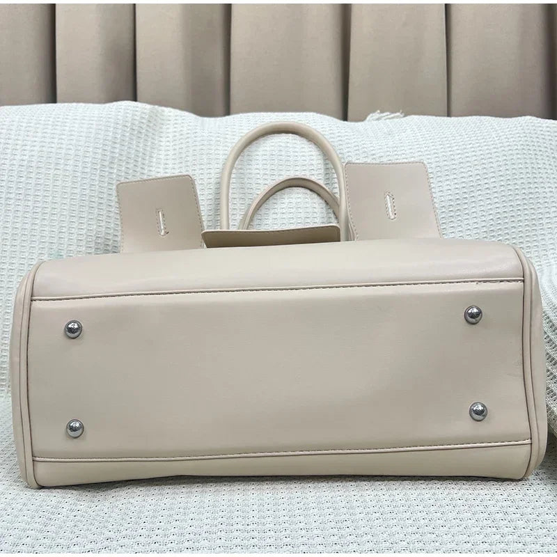 Luxury Wings Style Synthetic Leather Shoulder Bag,Large Capacity Commuting Women Tote Bag,Punk Buckle Simple Versatile Handbag