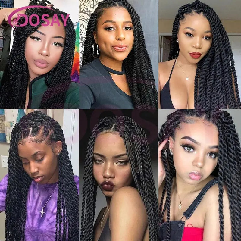 26-36 Inch Senegalese Twist Knotless Wig | Full Lace | Faux Locs