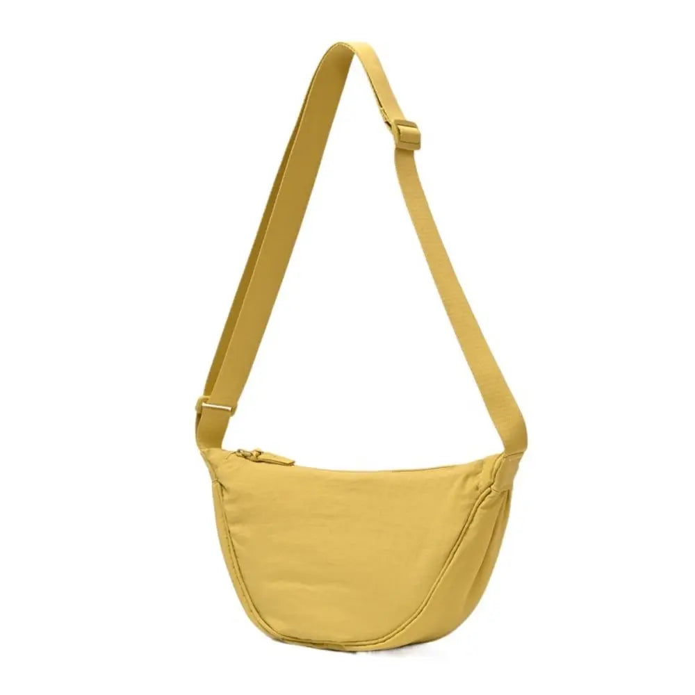 Korean Canvas Dumpling Bag | Soft Large Capacity Crossbody Hobo Luxegan