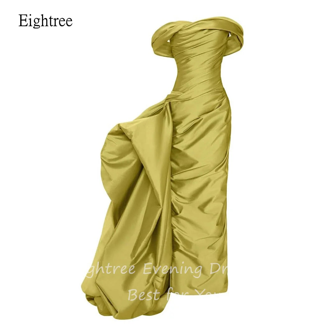 Eightree Elegant Off The Shoulder Mermaid Formal Prom Gowns Side Tail Evening Dress Floor Length Party Dresses Customized