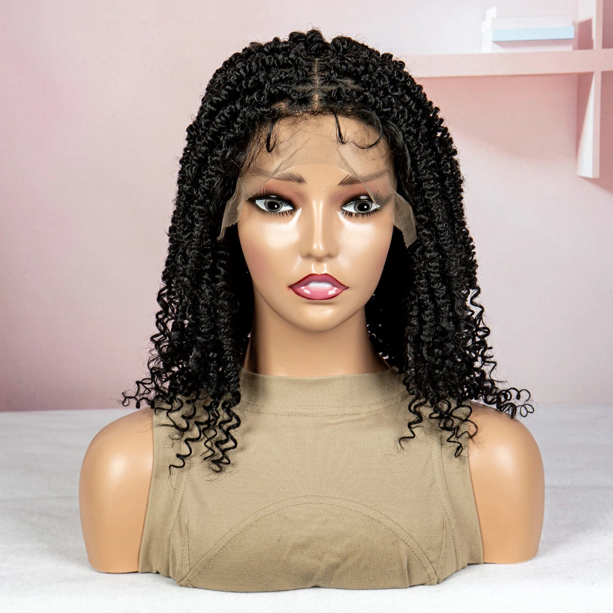 Dreadlocks Braided Wigs Lace Front Braided Wigs Short Box Braided Wigs for Women with Baby Hair Ombre Lace Braids Wigs Luxegan