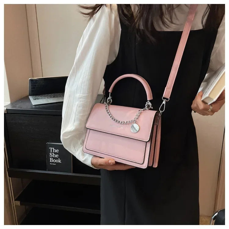 Luxury Hard Square Crossbody | Fashion Chain Shoulder Bag Luxegan