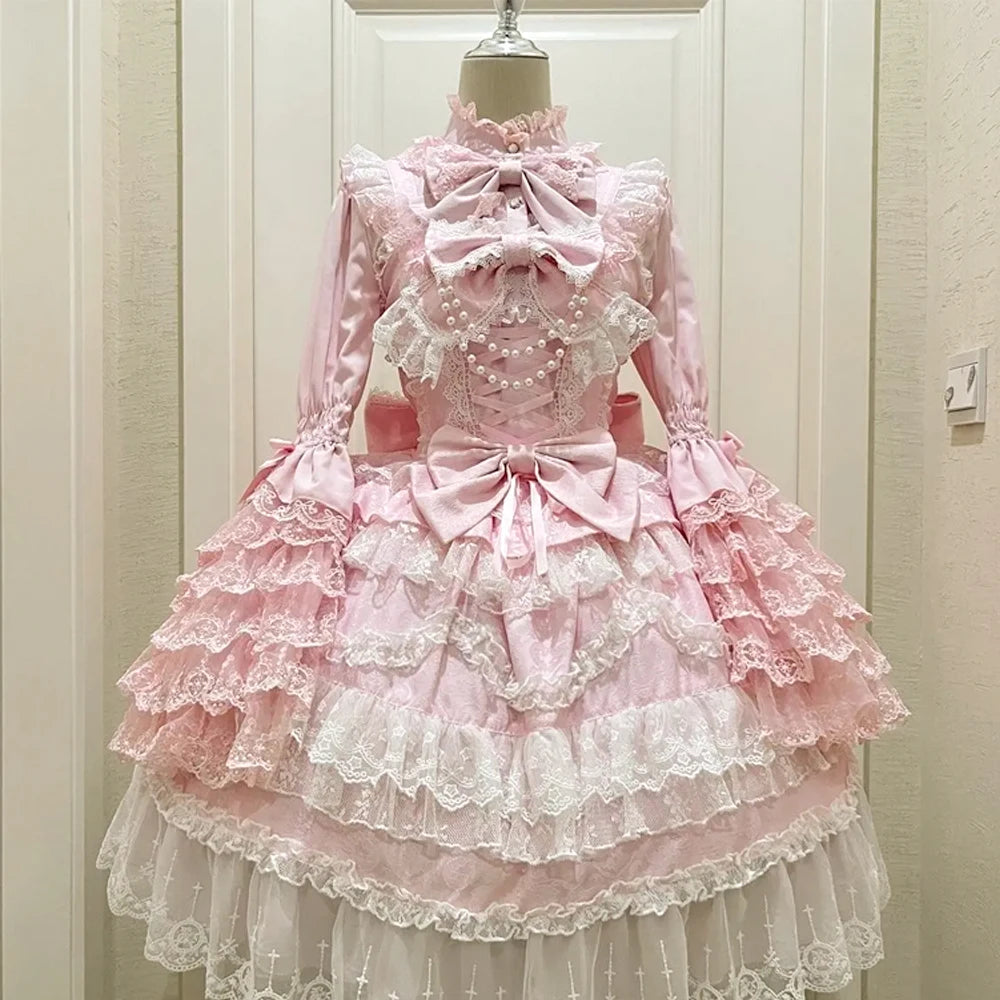 Women's Vintage Sweet Party Dress | Cute Y2k Bandage Birthdays Cake Dress | Elegant O-Neck Slim Fit Mini Dress | Premium Tatting Non-Stretch A-Line Vestido Model HD12215 Luxegan