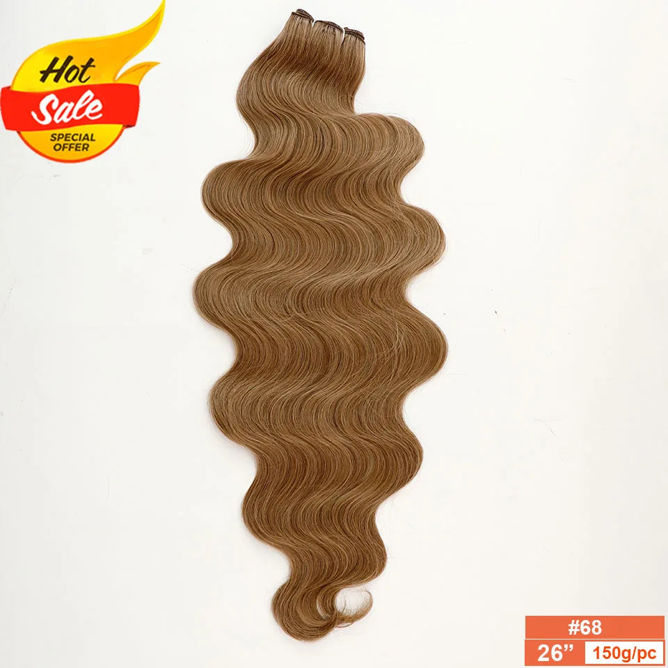 Synthetic Body Wave Hair Extensions | 26–30 Inch | 150–200g