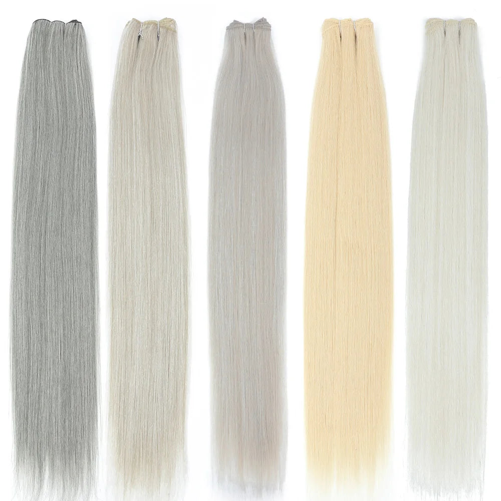 Bone Straight Synthetic Hair Extensions | Yaki Texture | 24–32 Inches