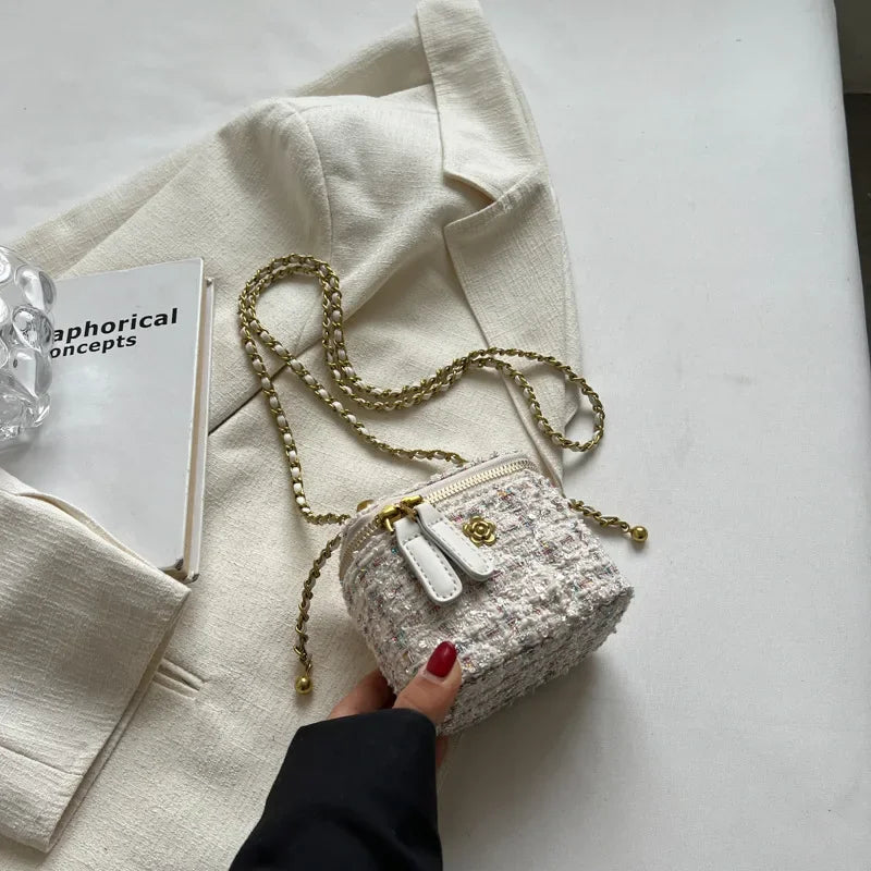 Women's Shoulder Bags | Popular Niche Crossbody Bag & Wool Chain Small Square Bag Luxegan