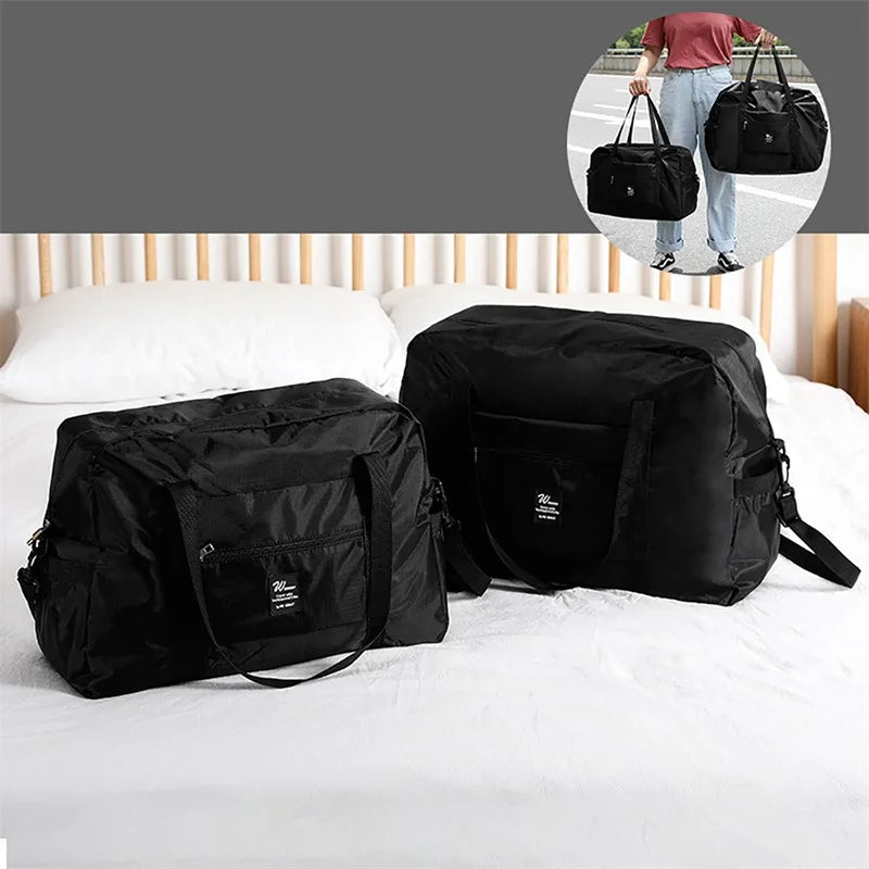 Large Capacity Foldable Travel Bags | Waterproof Handbags & Luggage Organizer Luxegan