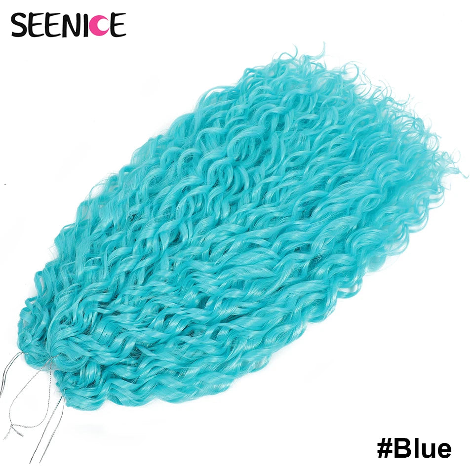 Deep Wave Twist Crochet Hair | Afro Curl Ombre Braids | 22 Inches