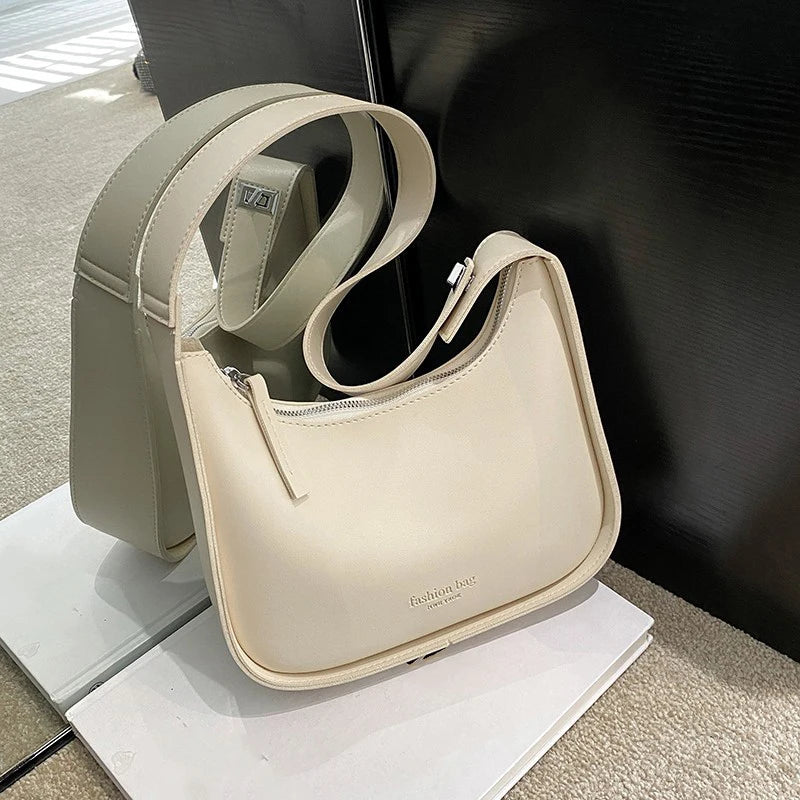 Small Belt Buckle Design Shoulder Bag for Women | New Fashion Trend Designer Crossbody Bag | Underarm Bag Handbag (Brown) Luxegan